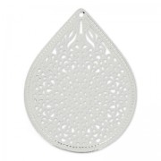 Pendente liggero goccia 23 mm argentato x4|raw }}