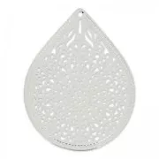 Pendente liggero goccia 23 mm argentato x4