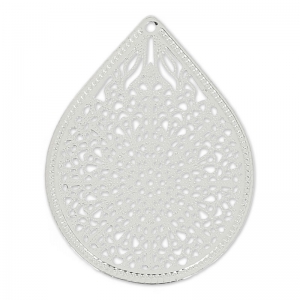 Pendente liggero goccia 23 mm argentato x4