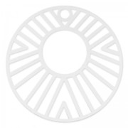 Pendente leggero tondo 38 mm argentato x2|raw }}