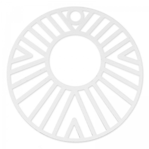 Pendente leggero tondo 38 mm argentato x2