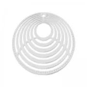 Pendente leggero tondo 25 mm argentatox4