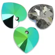Cuore PureCrystal 6228 mm. 14,4x14 Crystal Scarabaeus Green x1