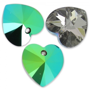 Cuore PureCrystal 6228 mm. 14,4x14 Crystal Scarabaeus Green x1