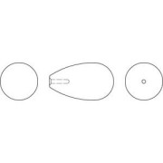 Perla Swarovski semiperforata 5816 15x8 mm Grey Pearl x1