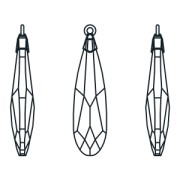 Goute Prismatic Swarovski 6533 23 mm Crystal Golden Shadow/Dorato x1