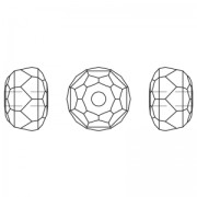 Rondelle PureCrystal 5045 8 mm Crystal Silver Night x1