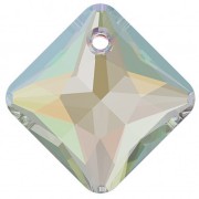 Princess Cut Swarovski 6431 9 mm Crystal AB pendente x1