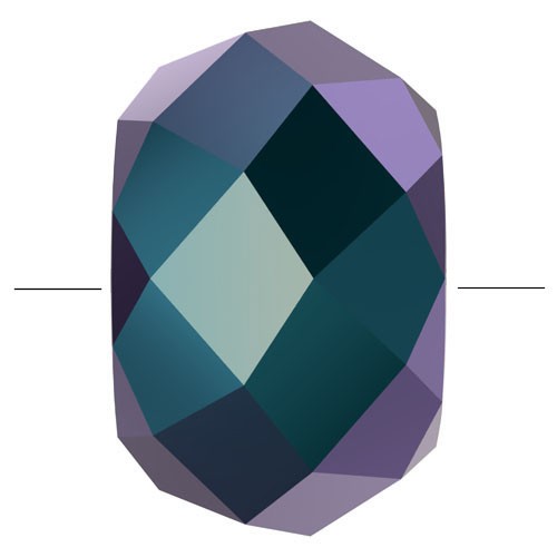 XL Swarovski 5042 Perla rondelle 6 mm - Jet Shimmer 2X x1