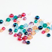 XL Swarovski 5042 Perla rondelle 6 mm - Acquamarina Shimmer 2X x1