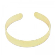 Base per bracciale ottone mm. 10x145 dorato con oro fino x1
