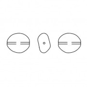 Perla barocca Swarovski 5842 irregolare 10 mm Perla grigio scuro x1