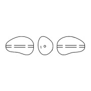 Perla barocca Swarovski 5843 goccia irregolare 12 mm Perla grigio scuro x1