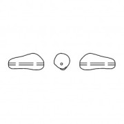 Barocco perlato Swarovski 5844 Perla ovale irregolare 10 mm Perla grigio scuro x1