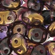 SuperDuo 2,5x5 mm Amethyst Semi Bronze Luster x10g|raw }}