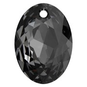 Pendente Swarovski 6438 Elliptic Cut Pendant 9 mm - Crystal Silver Night x1