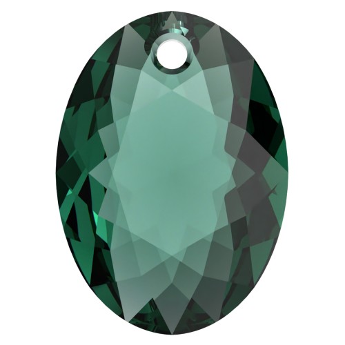 Pendente Swarovski 6438 Elliptic Cut Pendant 9 mm - Emeraude x1