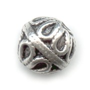 Perla metallo argento mm. 10 x1|raw }}