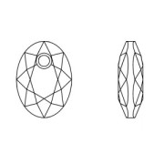 Pendente Swarovski 6438 Elliptic Cut Pendant 16 mm - Crystal x1