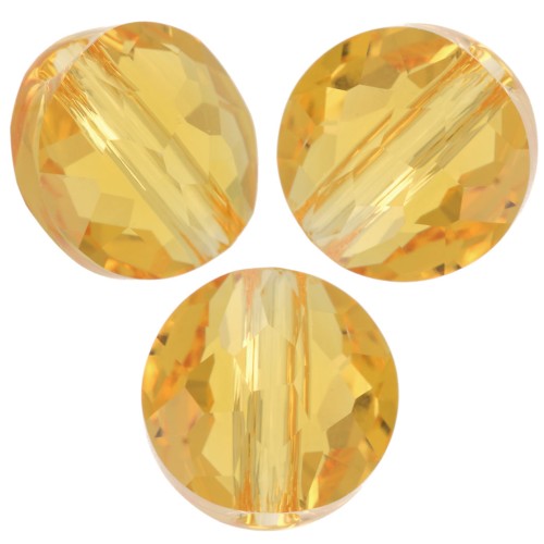 Perla piatta rotonda - 8 mm - Thin Round Swarovski 5034 - Light Topaz x1