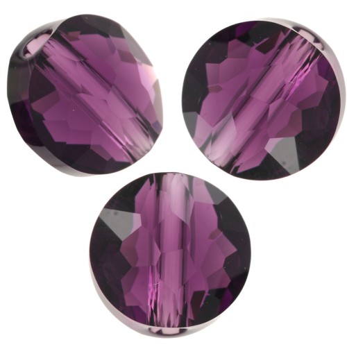 Perla rotonda piatta - 8 mm - Thin Round Swarovski 5034 - Ametista x1