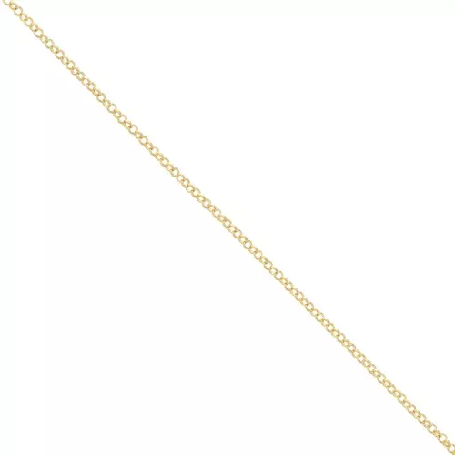 Catena maglia jaseron mm. 2 dorato con oro fino x m. 1