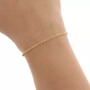 Catena maglia jaseron mm. 2 dorato con oro fino x m. 1