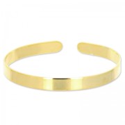 Base in ottone per bracciale 6x160 mm dorato con oro fino x1
