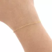 Catena maglia gourmette mm. 1.7 dorato con oro fino x m. 1