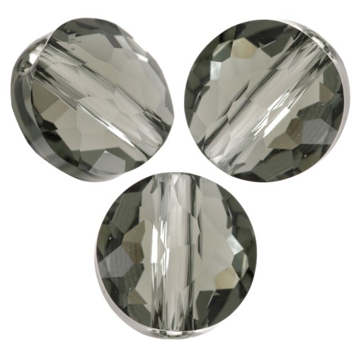 Perline rotonde piatte - 6 mm - Thin Round Swarovski 5034 - Black Diamond x6