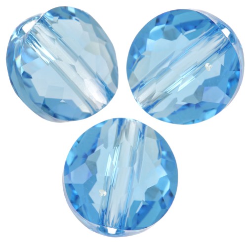 Perle rotonde piatte - 6 mm - Thin Round Swarovski 5034 - Aquamarine x6