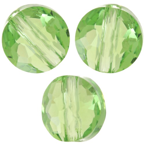 Perla rotonda piatta - 8 mm - Thin Round Swarovski 5034 - Peridoto ricreato x1