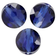 Perla tonda piatta - 8 mm - Thin Round Swarovski 5034 - Reinvented Dark Sapphire x1