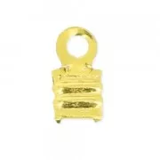 Chiudicordoncino mm. 3 dorato con oro fino x10
