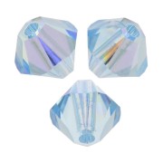 Biconi Swarovski 5328 mm. 3 Aquamarine AB x50