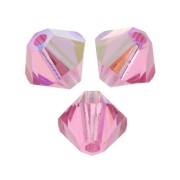 Swarovski crystal spinning tops 5328 3 mm Rose AB x50