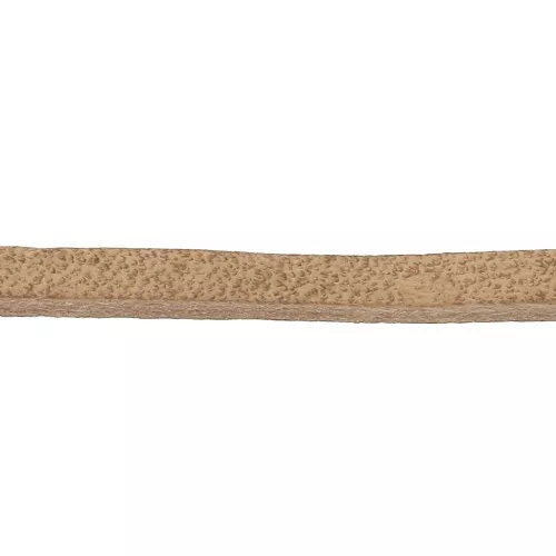 Laccetto cuoio europeo quadrato 3 mm Naturale x1m