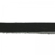 Laccetto cuoio europeo quadrato 3 mm Nero x1m