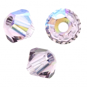 Swarovski crystal spinning tops 5328 3 mm Light Amethyst Shimmer 2X x50
