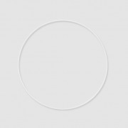 Cerchio metallo 20 cm Bianco x1