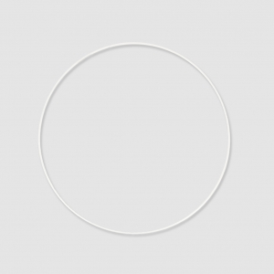 Cerchio metallo 20 cm Bianco x1