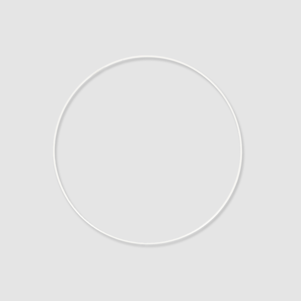 Cerchio Metallo 15 Cm Bianco X1 Perles Co