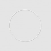 Cerchio metallo 15 cm Bianco x1