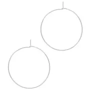 Orecchini a cerchio sottili da decorare, 30 mm - Acciaio inossidabile 304 x2