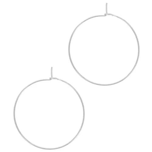 Orecchini a cerchio sottili da decorare, 30 mm - Acciaio inossidabile 304 x2