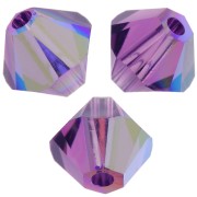 Biconi Swarovski 5328 mm. 4 Amethyst AB x50