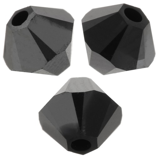 Biconi Swarovski 5328 mm. 4 Jet Hematite x50