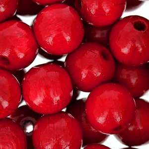 Tonde in legno mm. 10 Rosso x50