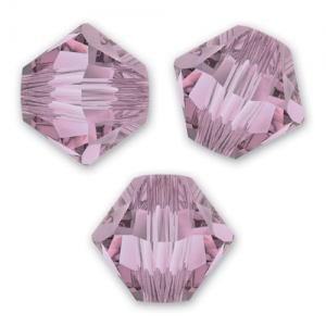 Biconi Swarovski 5328 mm. 4 Crystal Antique Pink x50