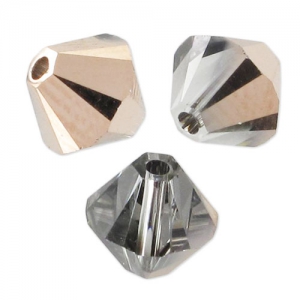 Biconi Swarovski 5328 mm. 4 Crystal Rose Gold x50